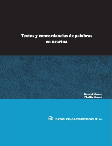 Textos y concordancias de palabras en urarina - Sil.org