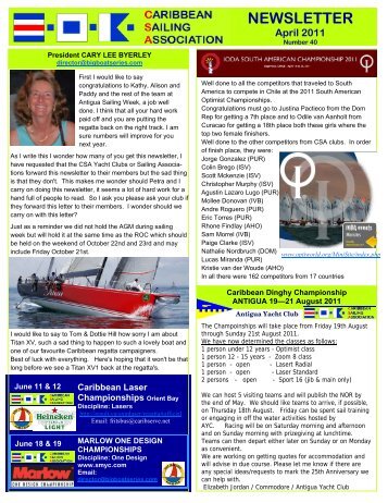 April newsletter - Antigua Nice Ltd.
