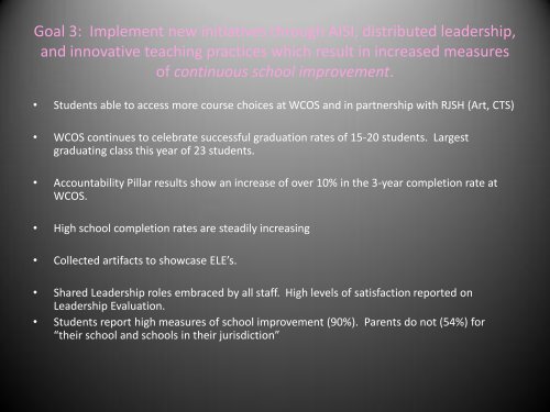 WCOS Education Plan 2012/2013 - West Country Outreach School