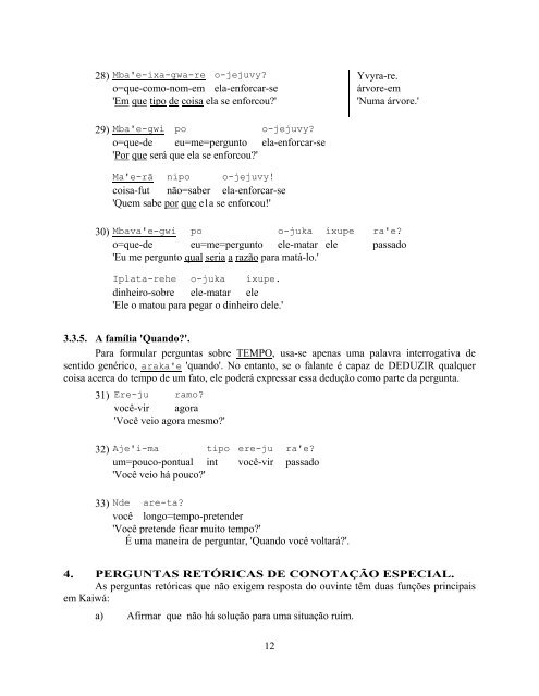 A InterrogaÃ§Ã£o na LÃ­ngua KaiwÃ¡ - Sil.org