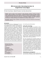 Microvascular decompression in trigeminal neuralgia - Pan Arab ...