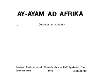 AY-AYAM AD AFRIKA -