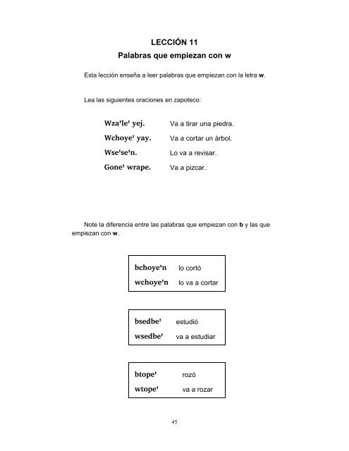 Leccia N 11 Palabras Que Empiezan Con W Sil Org