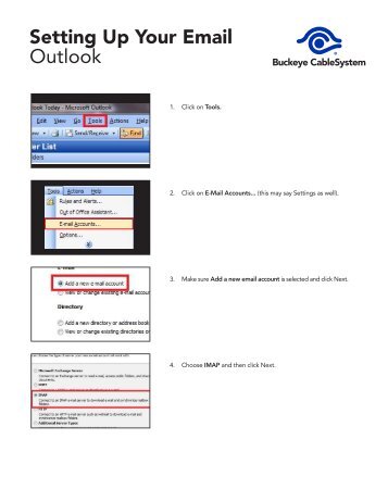 Setting Up Your Email Outlook - Buckeye CableSystem