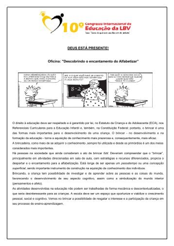 Descobrindo o encantamento de alfabetizar - LBV