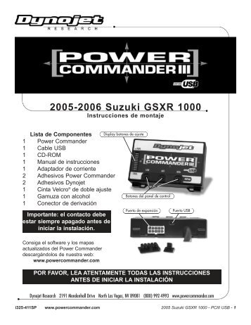 2005-2006 Suzuki GSXR 1000 - Power Commander