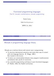 Functional programming languages - Part IV: monadic ... - Camlunity