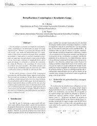 Perturbaciones CosmolÃ³gicas e Invariantes Gauge - Observatorio ...