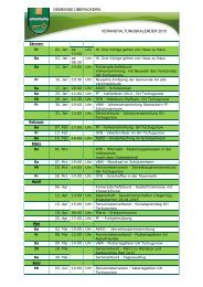 GEMEINDE ÜBERACKERN VERANSTALTUNGSKALENDER 2015