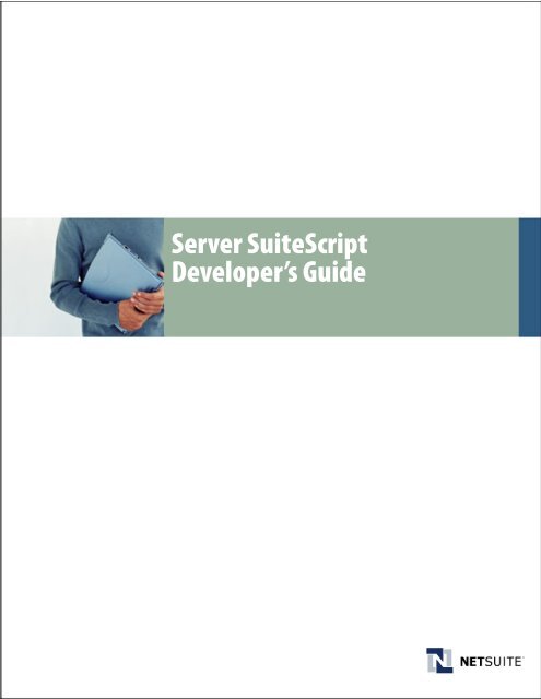 Server SuiteScript Developer's Guide - NetSuite