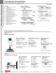 Shock Absorber Sizing Examples Shock Absorber Sizing Examples ...