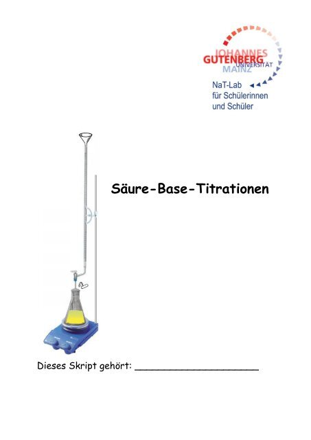 Säure-Base-Titrationen - im NaT-Lab für Schülerinnen und Schüler!