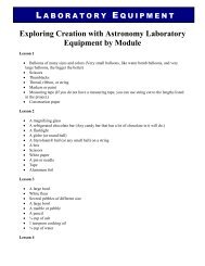 Exploring Creation with Astronomy Laboratory Equipment by Module