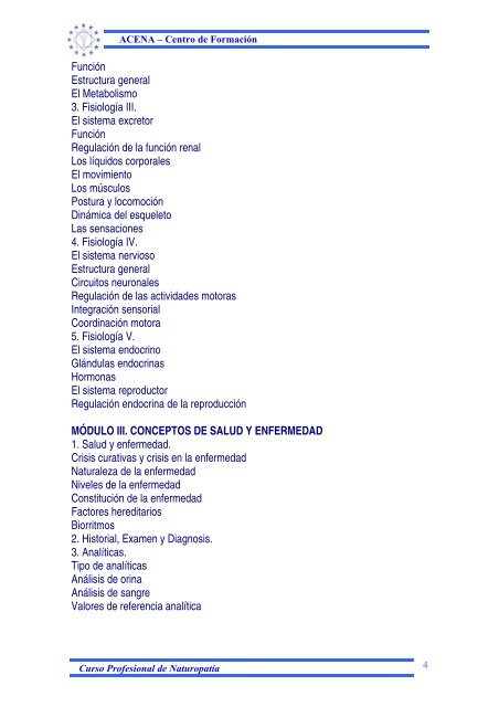 Curso Profesional de Naturopatía