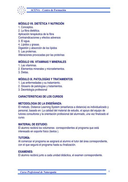Curso Profesional de Naturopatía