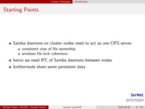 Clustering Samba With CTDB A Tutorial At sambaXP 2010