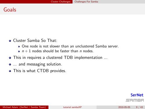 Clustering Samba With CTDB A Tutorial At sambaXP 2010