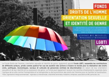 fonds droits de l'homme orientation sexuelle et identitÃ© de genre lgbti