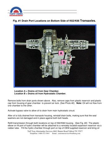 K62 & K66 Oil Changing Procedure - Tuff Torq Parts