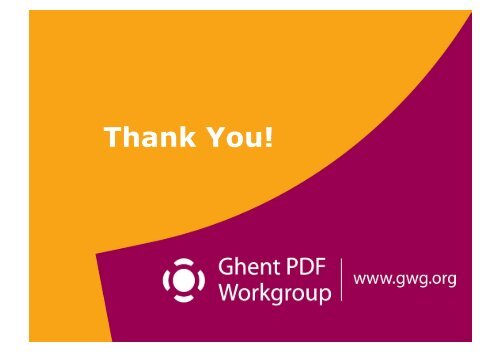 Review of current specification and future work ... - Ghent Workgroup