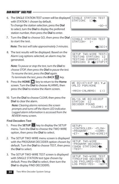 Eagle Plus User's Guide - Rain Master Control Systems