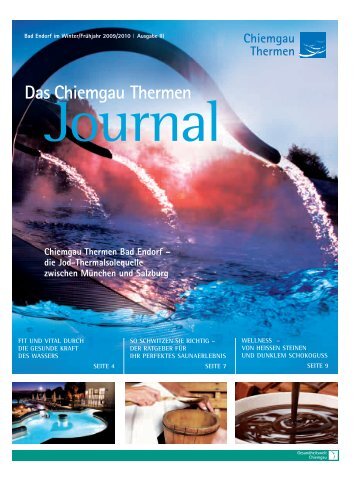 Das Chiemgau Thermen Journal Winter/Frühjahr ... - Camping Stein