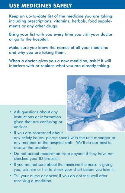 Patient Safety brochure - Trinitas Hospital