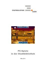 PC-Spiele in der Stadtbibliothek - Stadtbibliothek Essen