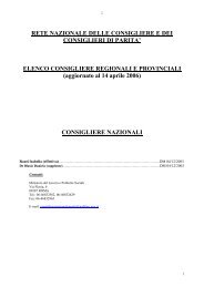 ELENCO CONSIGLIERE REGIONALI E PROVINCIALI - Rete Pari ...