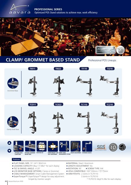 CLAMP/ GROMMET BASED STAND Professional POS ... - Aavara