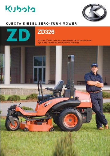 Kubota Diesel Zero-turn Mower Zd Zd326 - Kubota (Deutschland ...