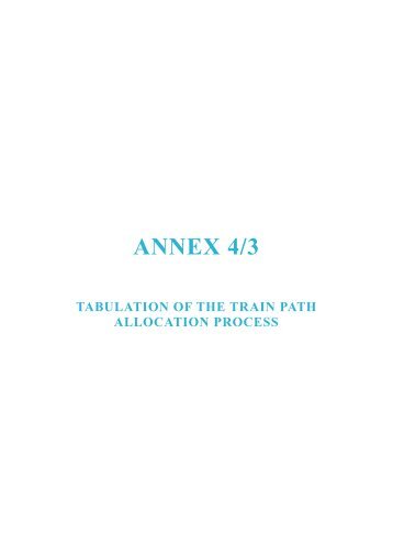 Annex 4.3. Tabulation of the train path allocation process