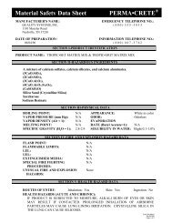 MSDS - PermaCrete