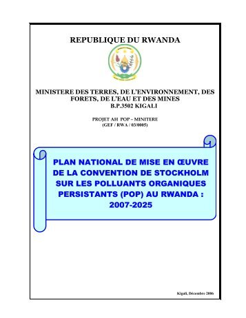 REPUBLIQUE DU RWANDA PLAN NATIONAL DE MISE EN ... - REMA