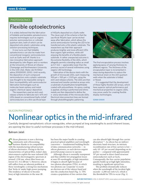 Silicon photonics: Nonlinear optics in the mid ... - jalali-lab @ ucla