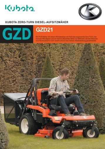 kubota zero-turn diesel-aufsitzmäher gzd21