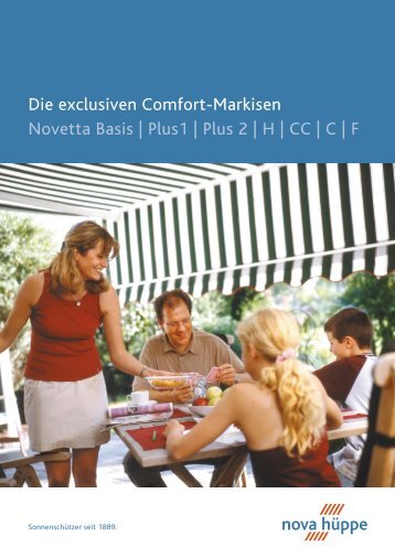 Die exclusiven Comfort-Markisen Novetta Basis ... - Ranft GmbH