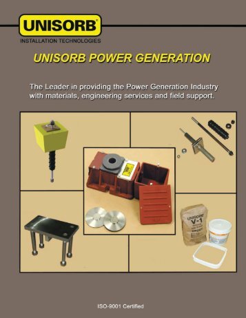 Power Generation Products Catalog - Unisorb Installation ...