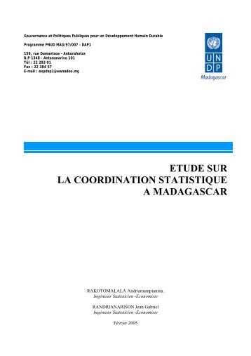 Etude sur la coordination statistique Ã  Madagascar-ges01 - Paris21