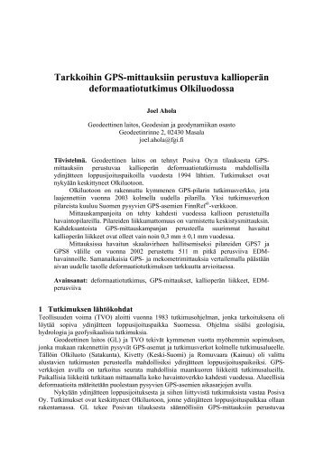 Artikkeli (pdf, 593 kt) - Geodeettinen laitos