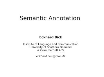 Semantic Annotation - VISL