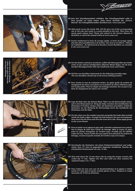 AUFBAUANLEITUNG ASSEMBLY INSTRUCTIONS ... - YT Industries