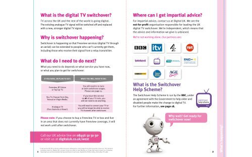 Your essential guide to switchover - Digital UK