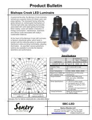 Product Bulletin Bishops Crook LED Luminaire - Sentry Electric