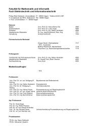 Fakultät für Mathematik und Informatik Fach Elektrotechnik und ...