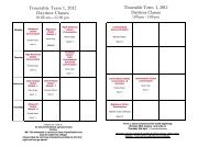 Timetable Term 1, 2012 Daytime Classes Timetable Term 1, 2012 ...