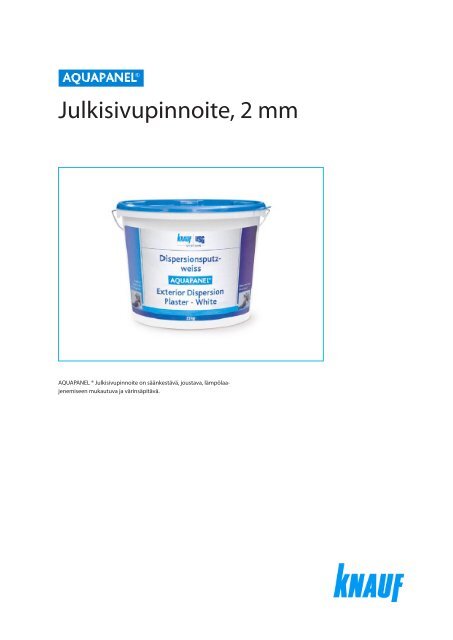 Julkisivupinnoite, 2 mm - Knauf