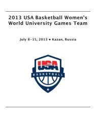Complete Media Guide - USA Basketball