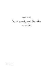 Cryptography and Security - Computer Science