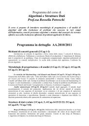 Algoritmi e Strutture Dati Prof.ssa Rossella ... - TWiki - Sapienza